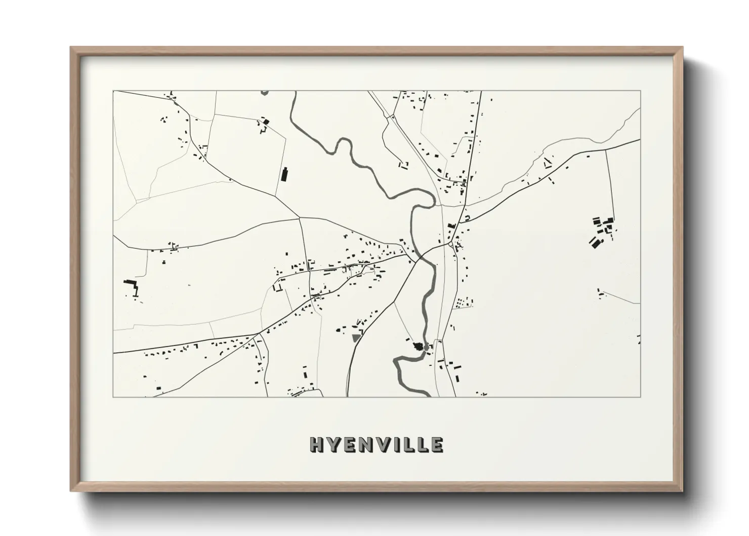 Une affiche de carte sur Hyenville
