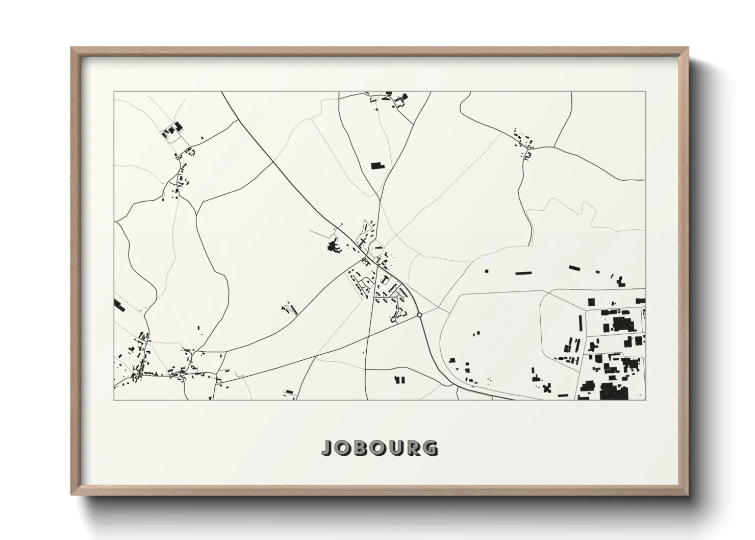 Une affiche de carte sur Jobourg