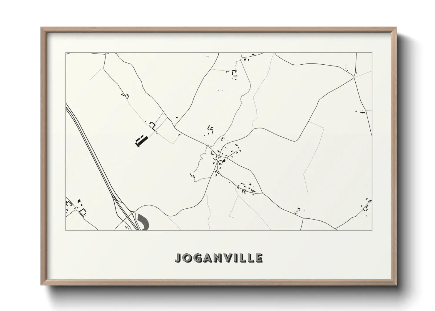 Une affiche de carte sur Joganville