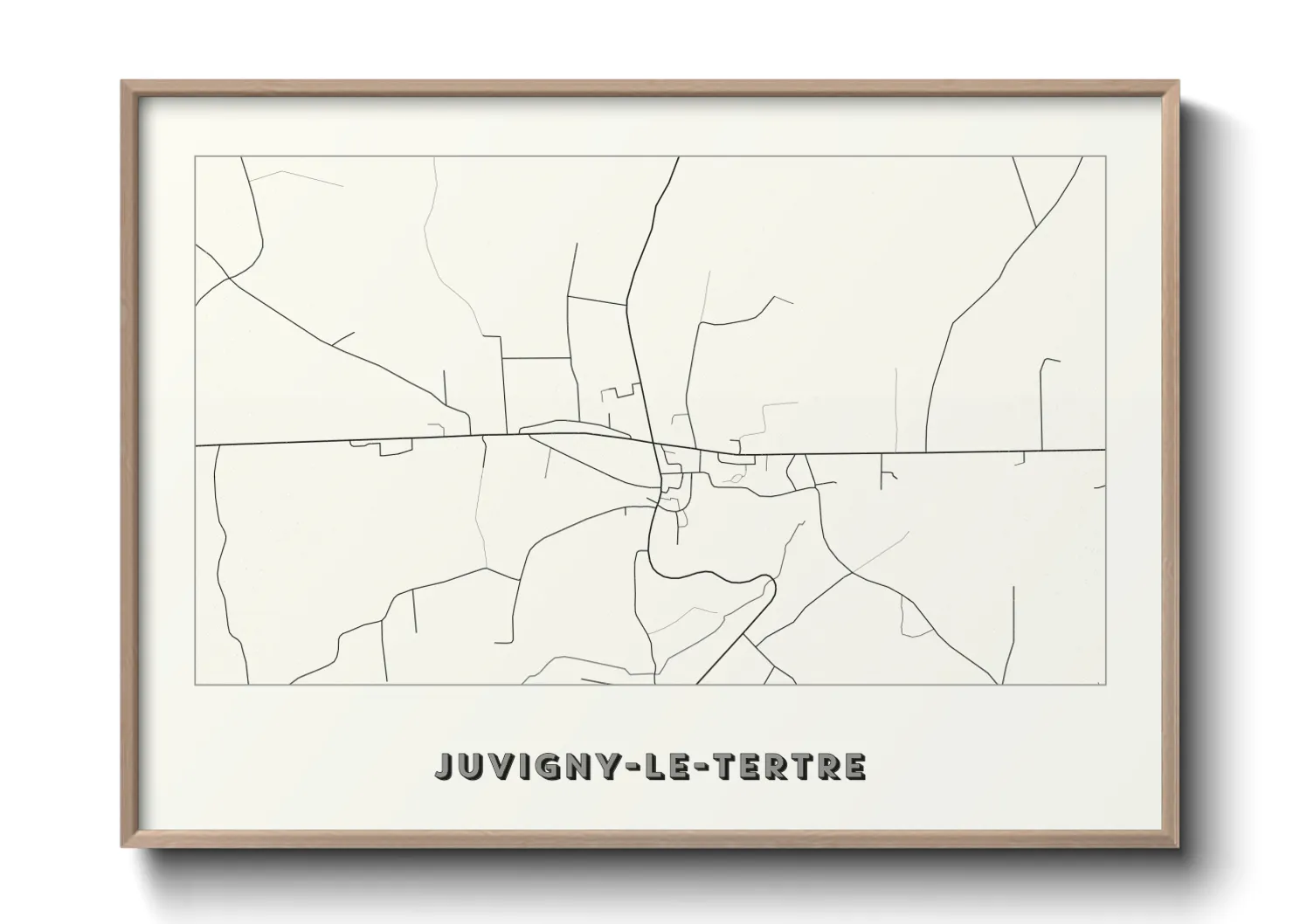 Une affiche de carte sur Juvigny-le-Tertre