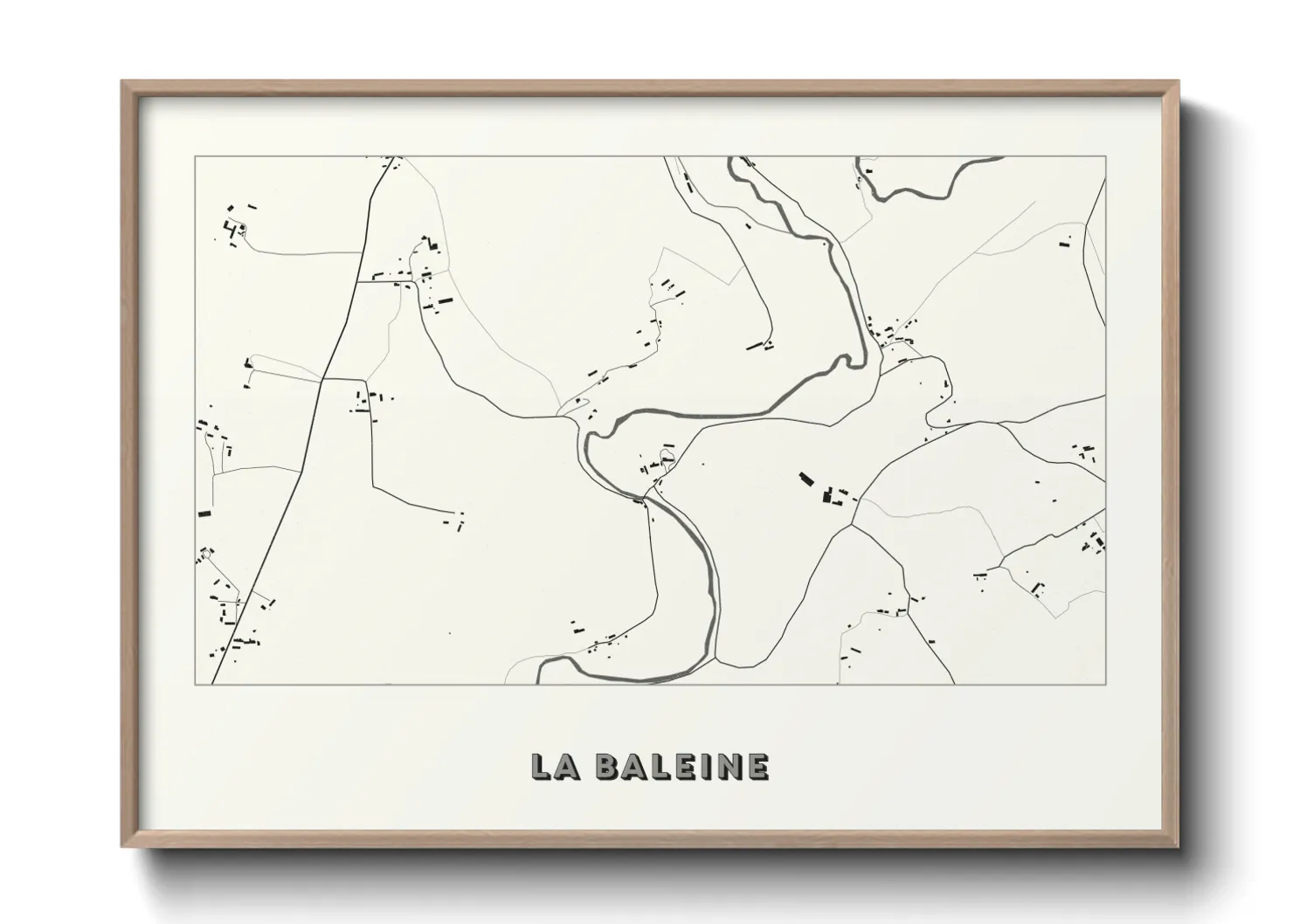 Une affiche de carte sur La Baleine