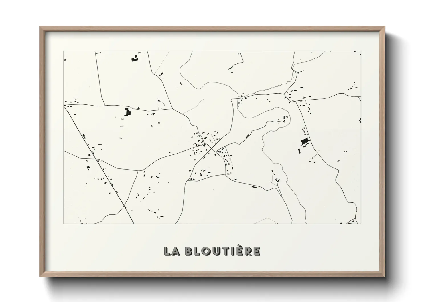 Une affiche de carte sur La Bloutière