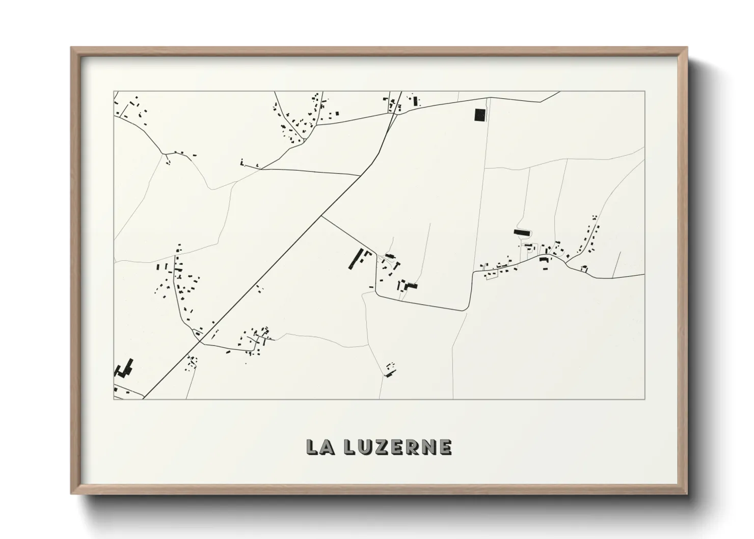 Une affiche de carte sur La Luzerne