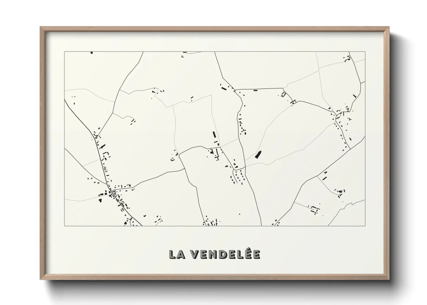 Une affiche de carte sur La Vendelée