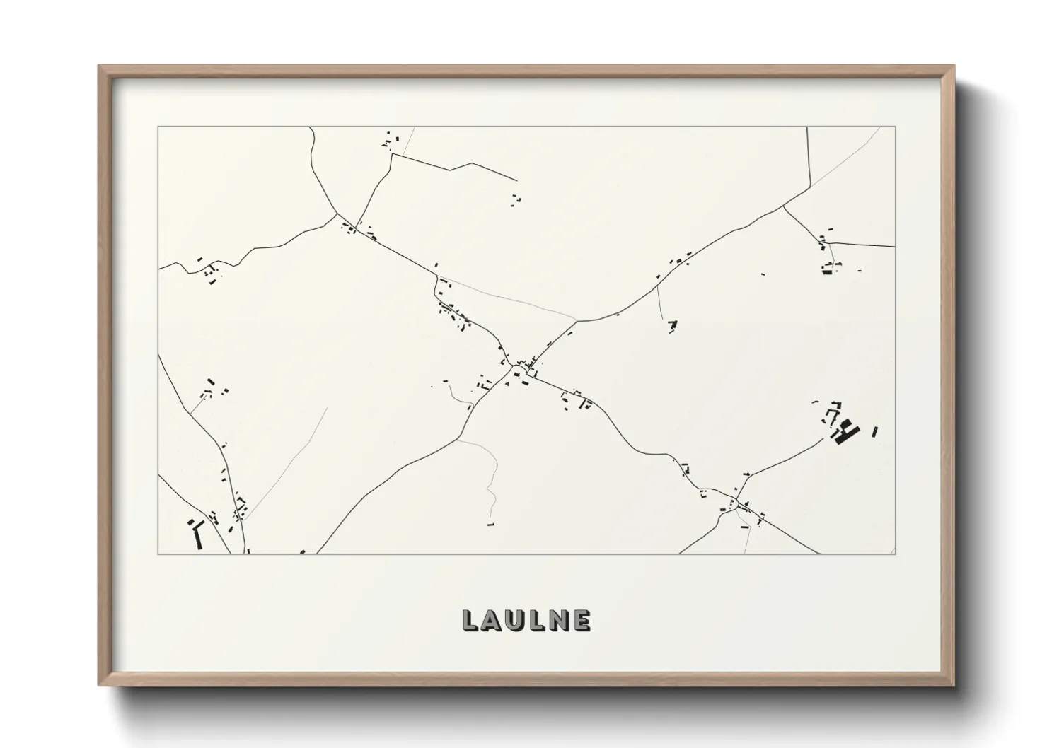 Une affiche de carte sur Laulne