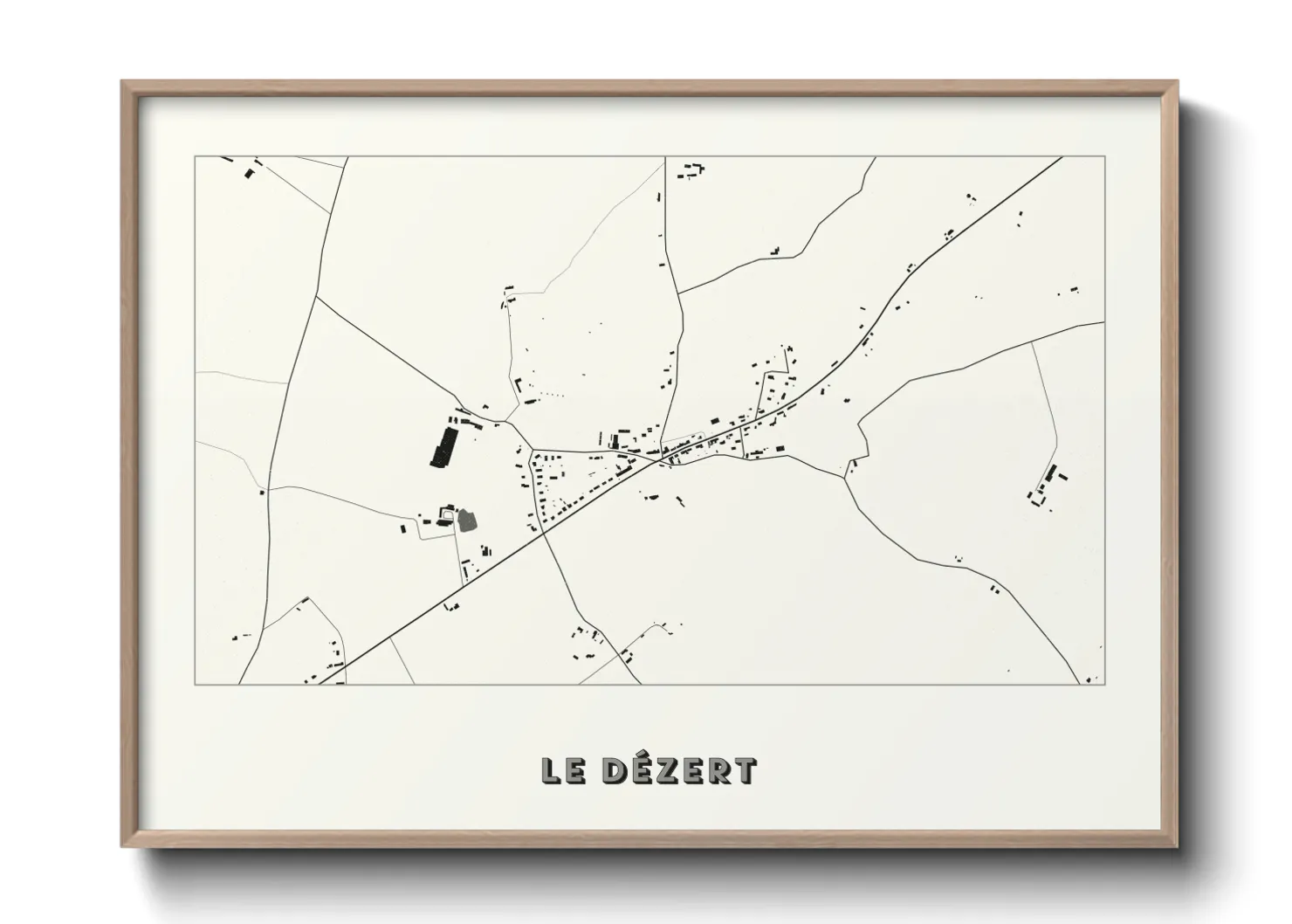 Une affiche de carte sur Le Dézert