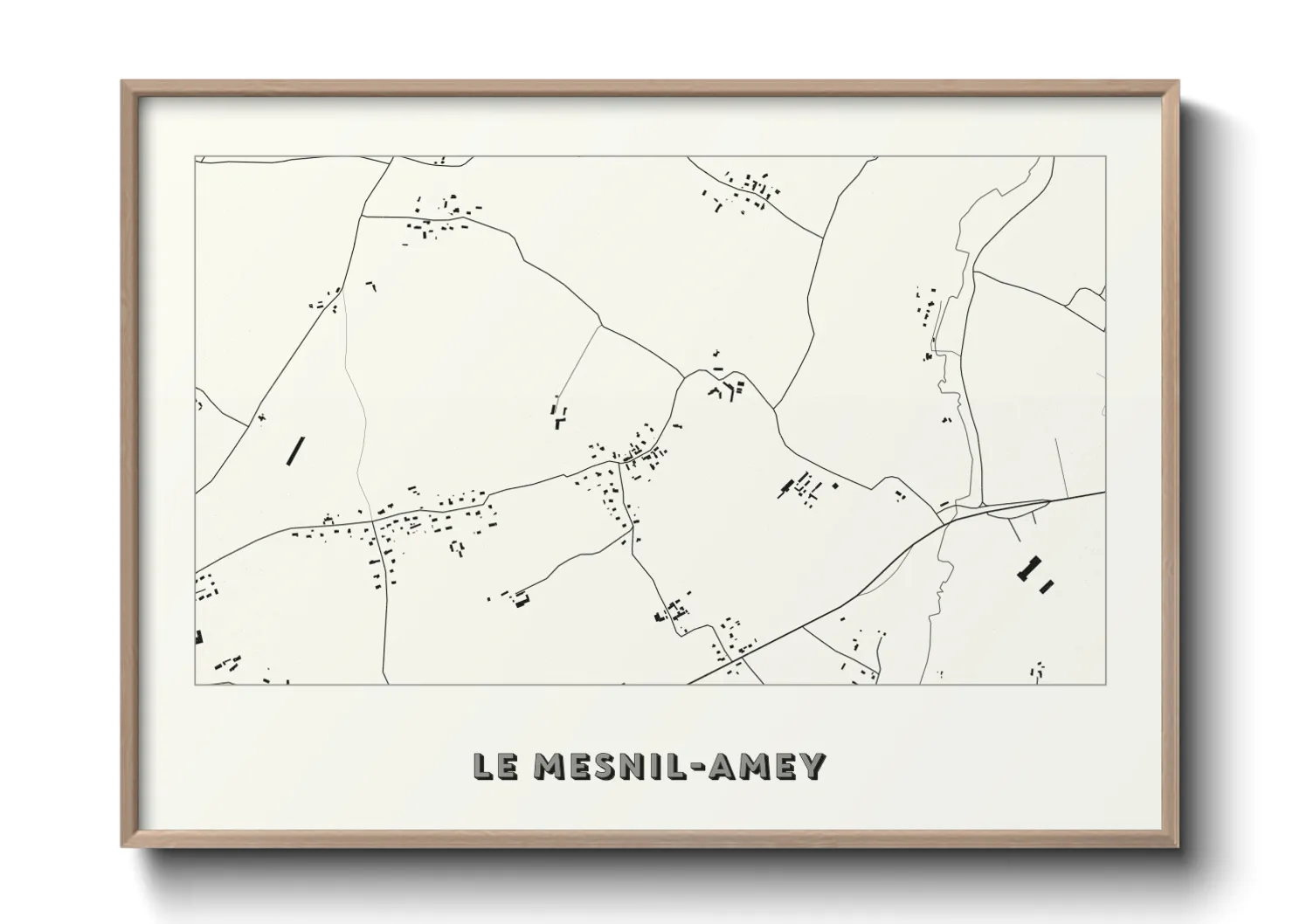 Une affiche de carte sur Le Mesnil-Amey