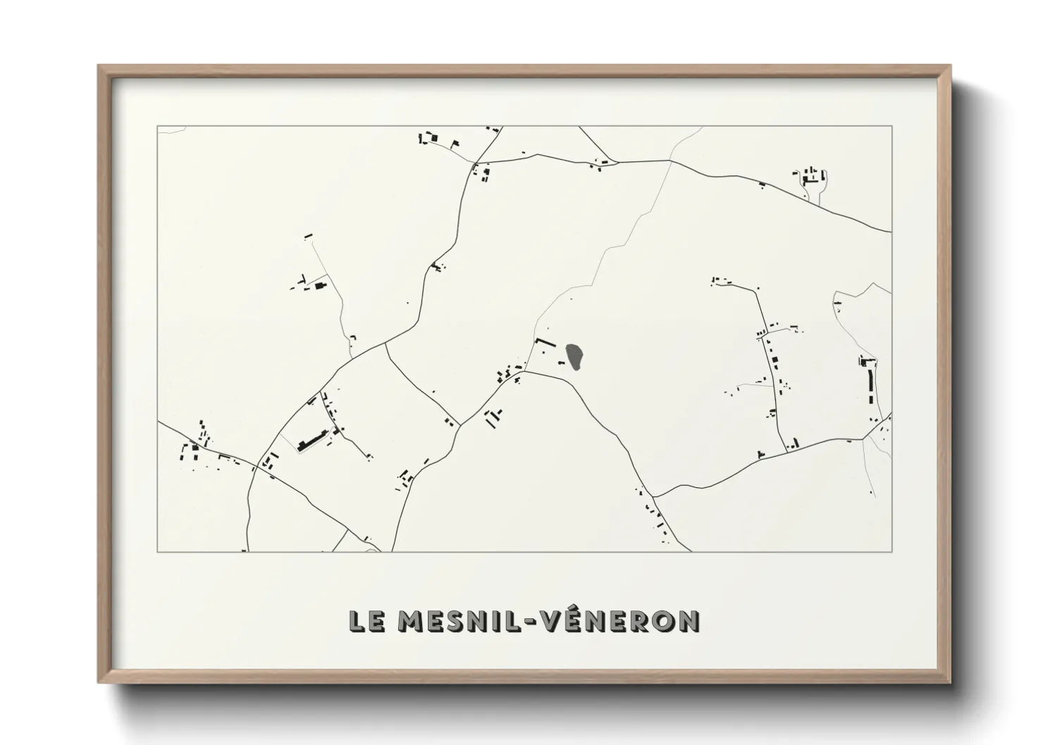 Une affiche de carte sur Le Mesnil-Véneron