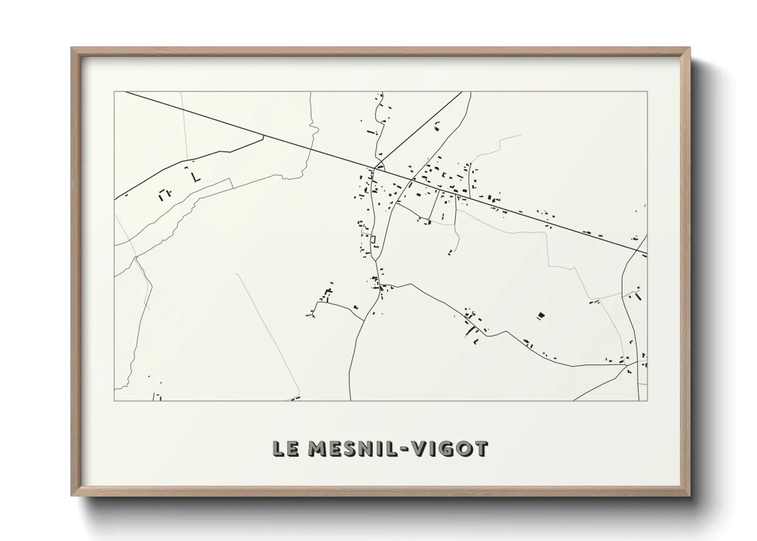 Une affiche de carte sur Le Mesnil-Vigot