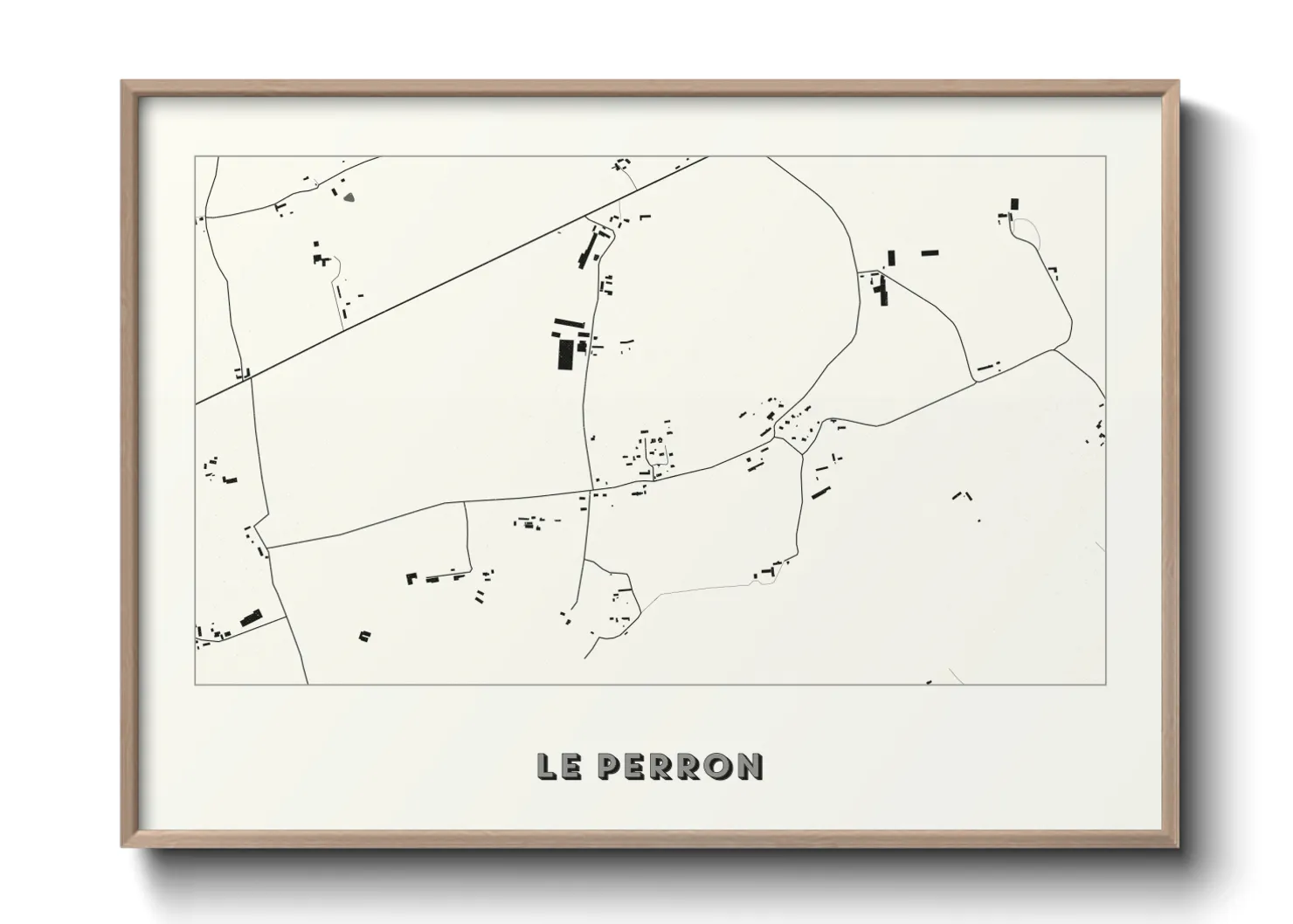 Une affiche de carte sur Le Perron