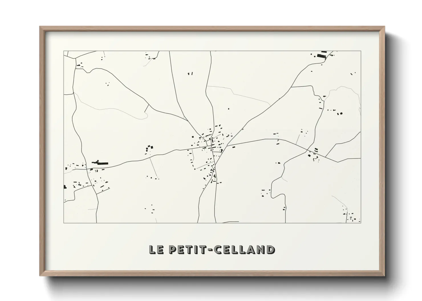 Une affiche de carte sur Le Petit-Celland