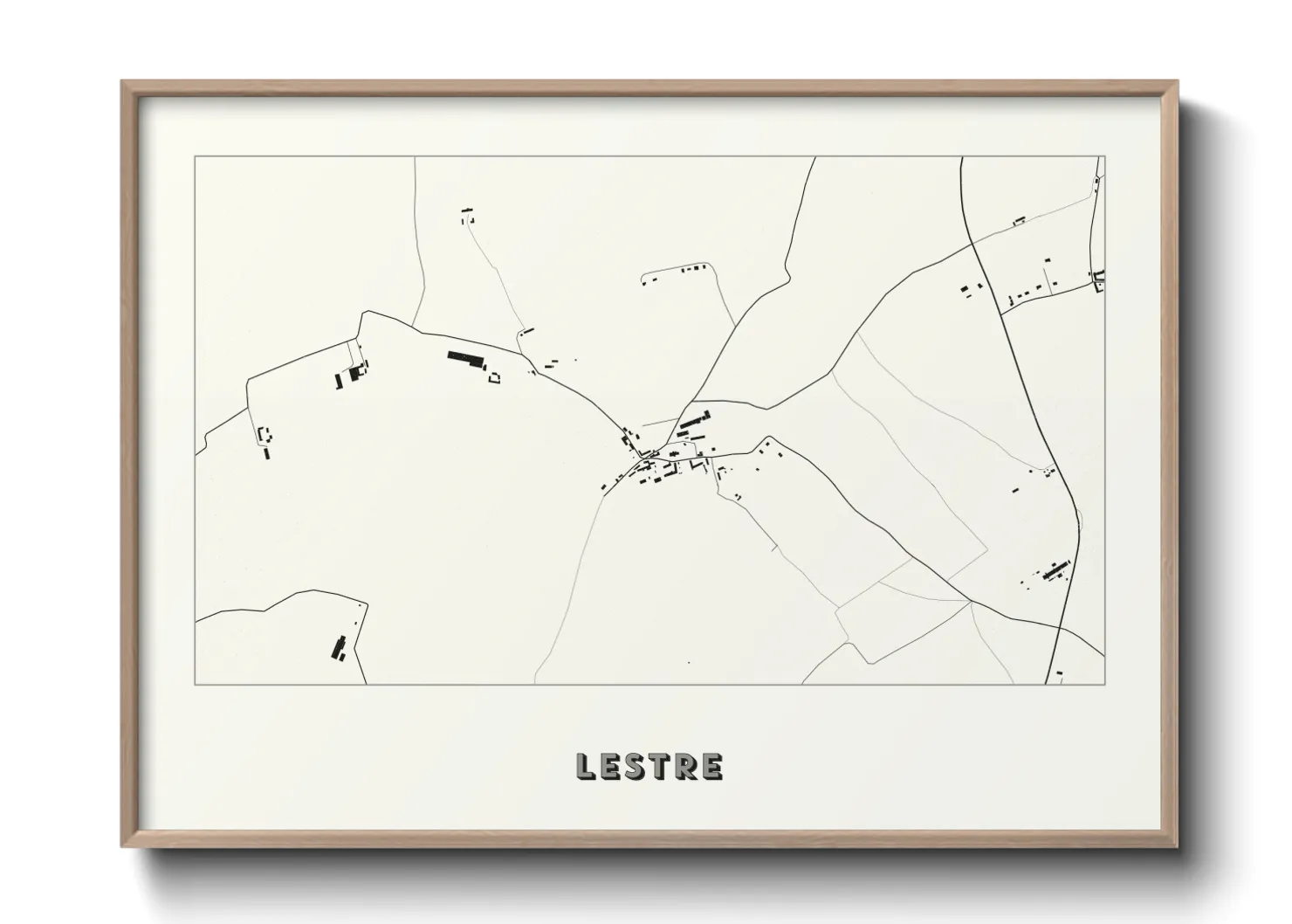 Une affiche de carte sur Lestre