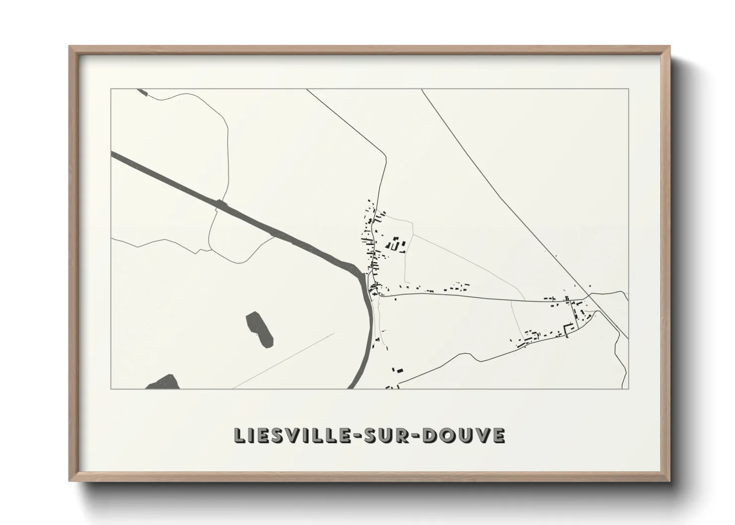 Une affiche de carte sur Liesville-sur-Douve