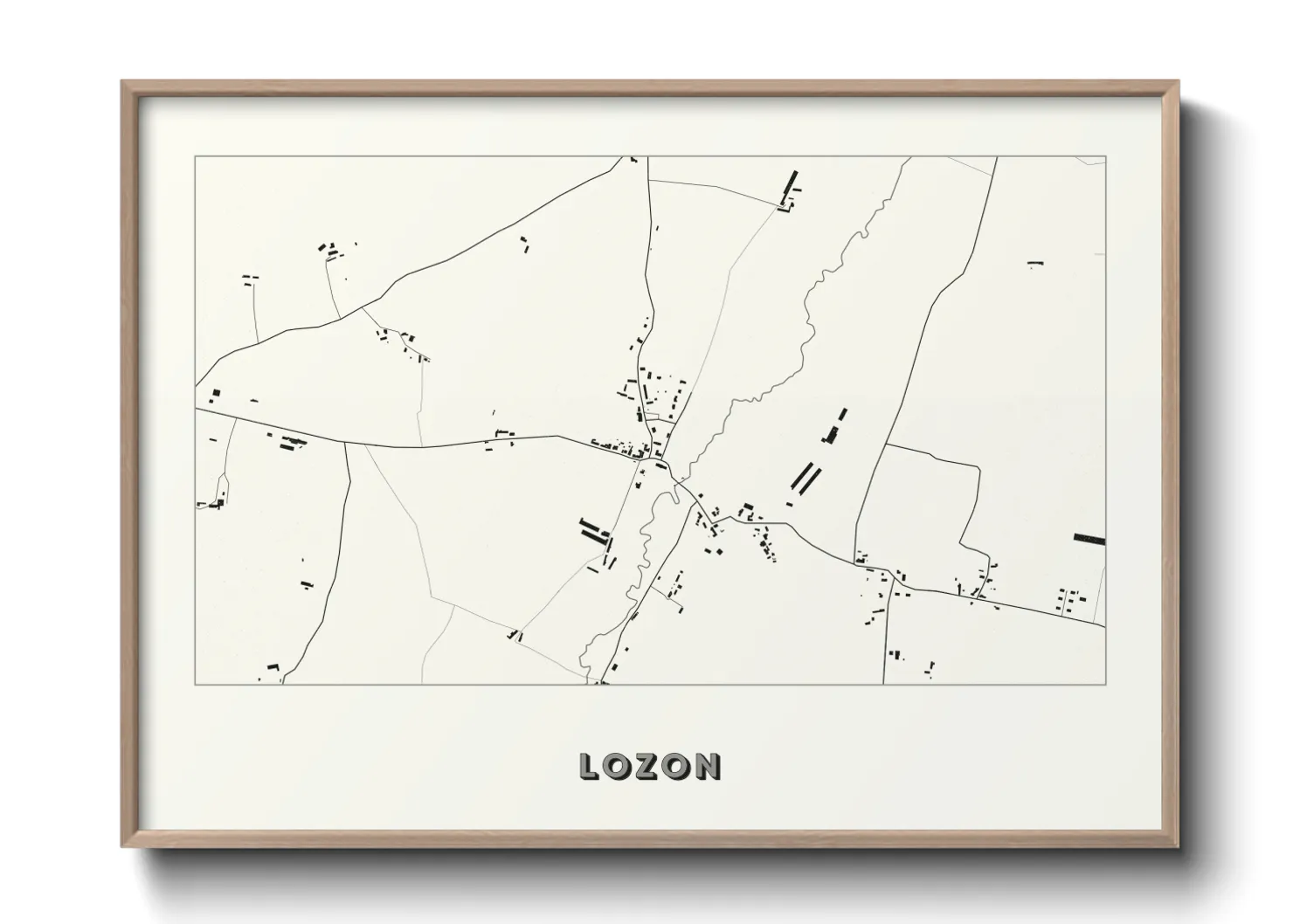 Une affiche de carte sur Lozon