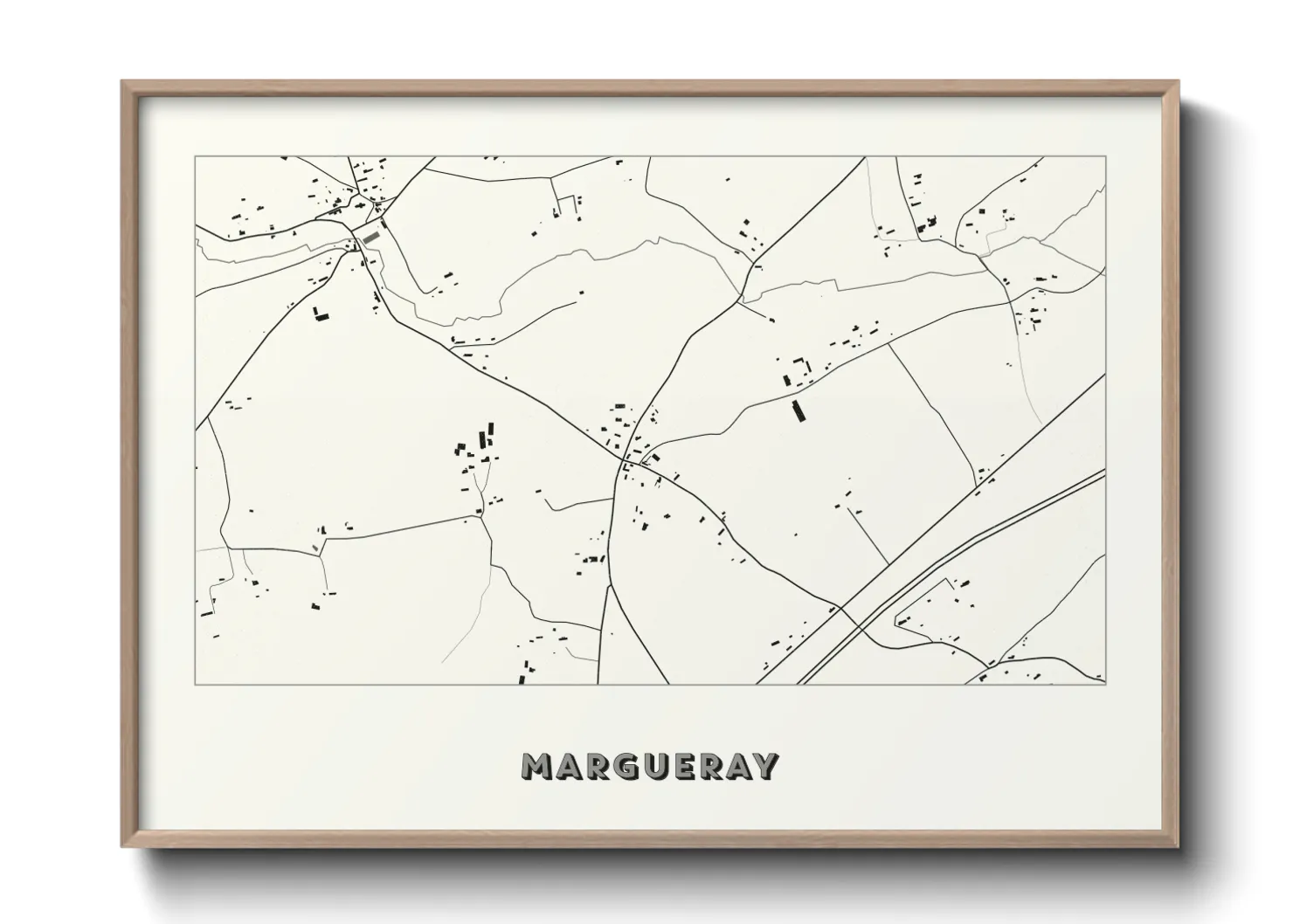 Une affiche de carte sur Margueray