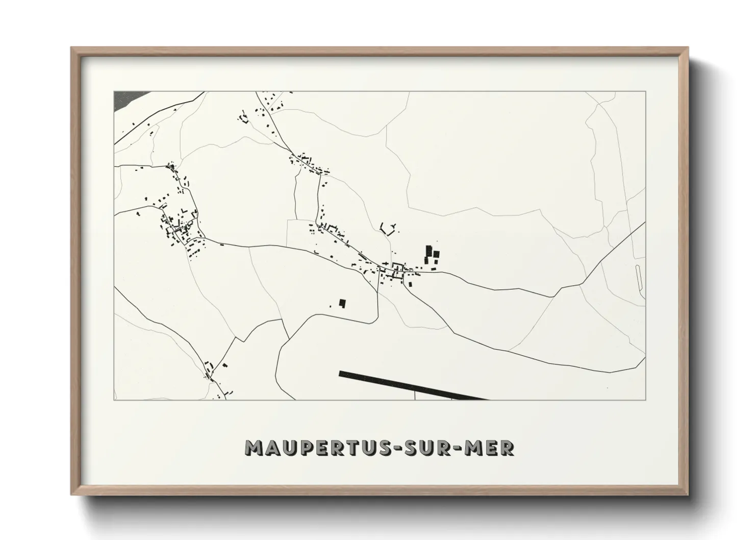 Une affiche de carte sur Maupertus-sur-Mer