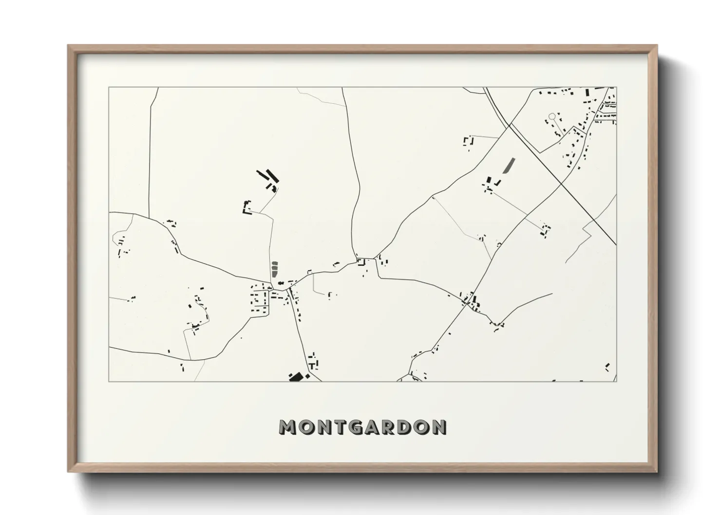 Une affiche de carte sur Montgardon