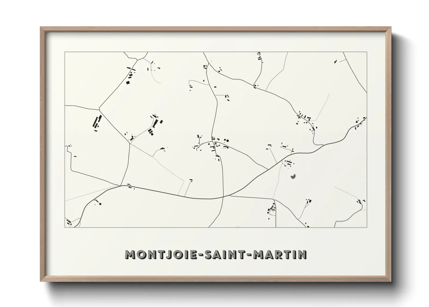 Une affiche de carte sur Montjoie-Saint-Martin