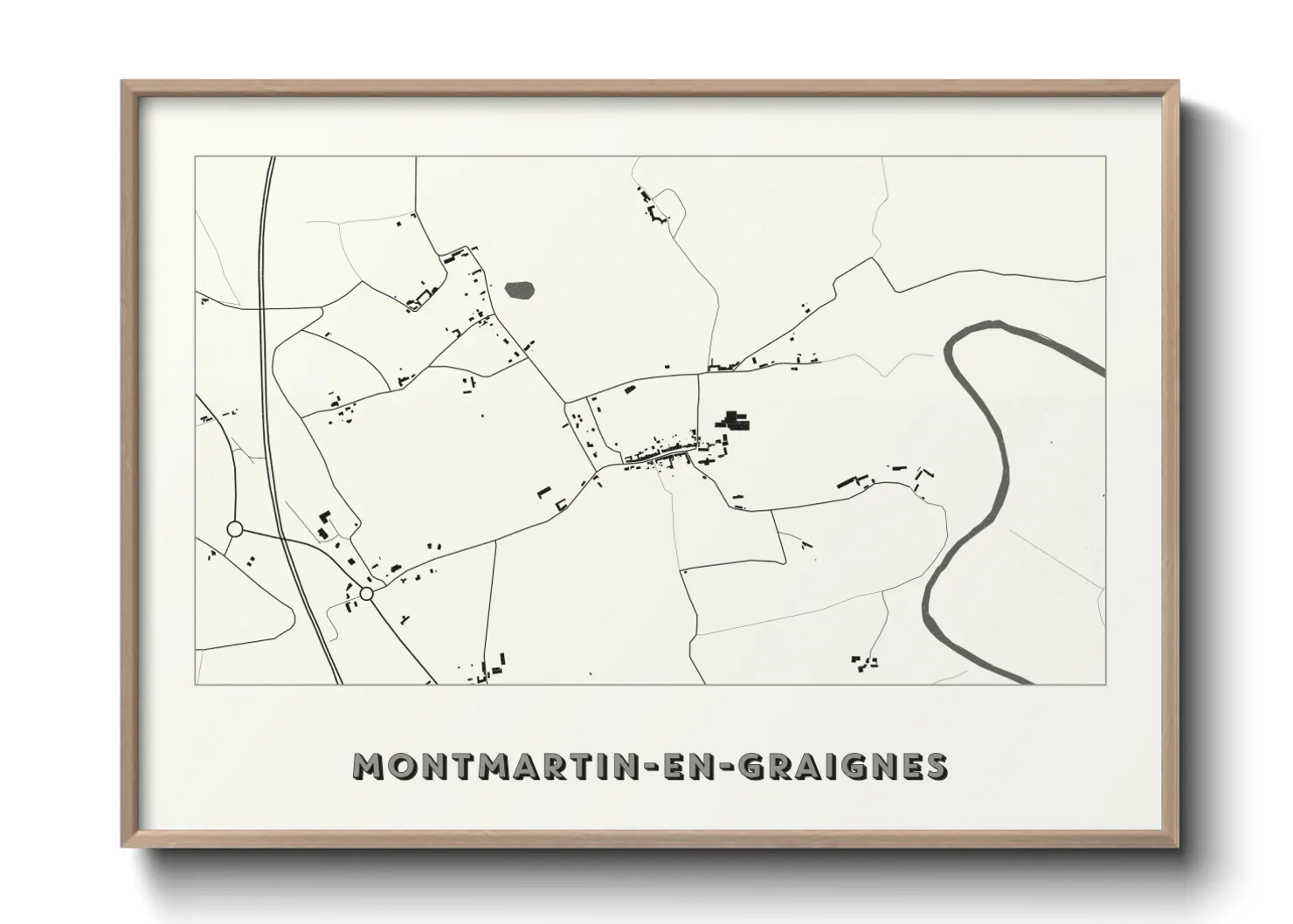 Une affiche de carte sur Montmartin-en-Graignes