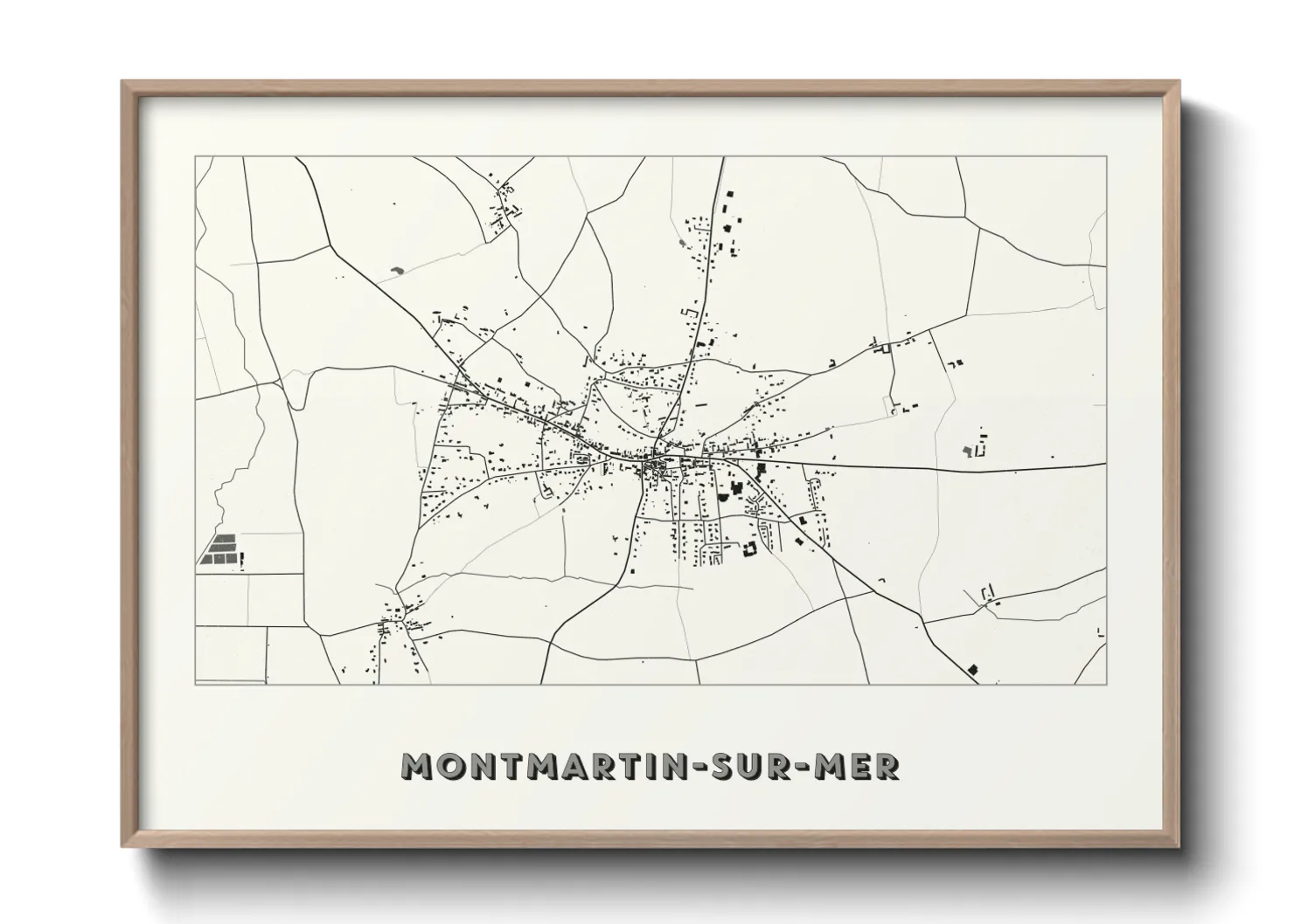 Une affiche de carte sur Montmartin-sur-Mer