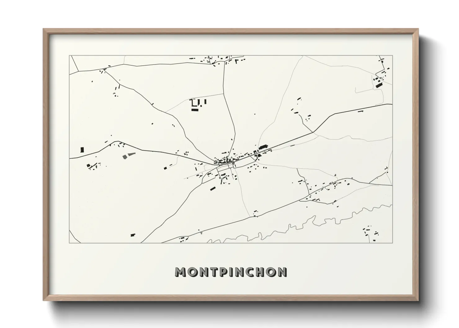 Une affiche de carte sur Montpinchon