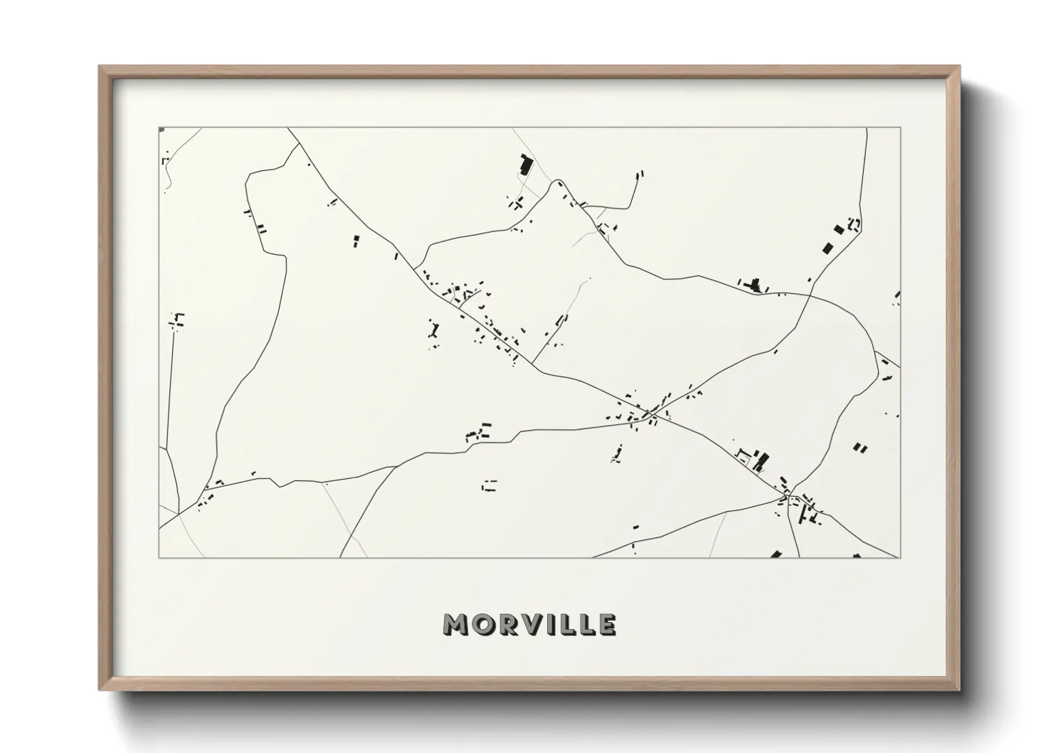 Une affiche de carte sur Morville