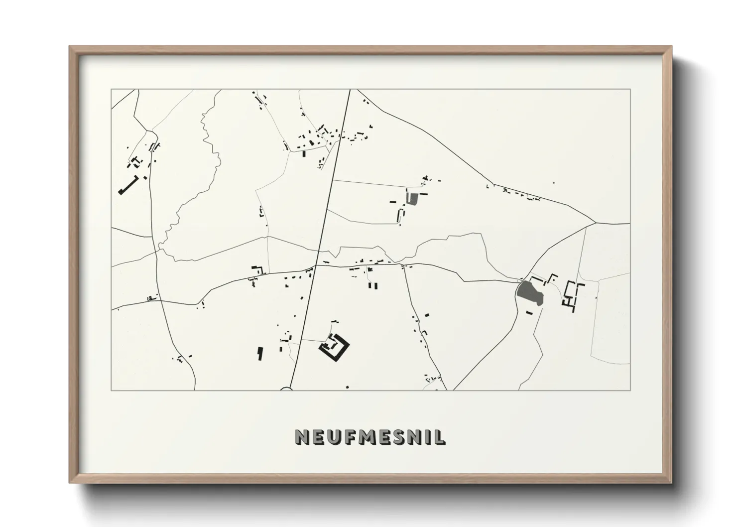 Une affiche de carte sur Neufmesnil