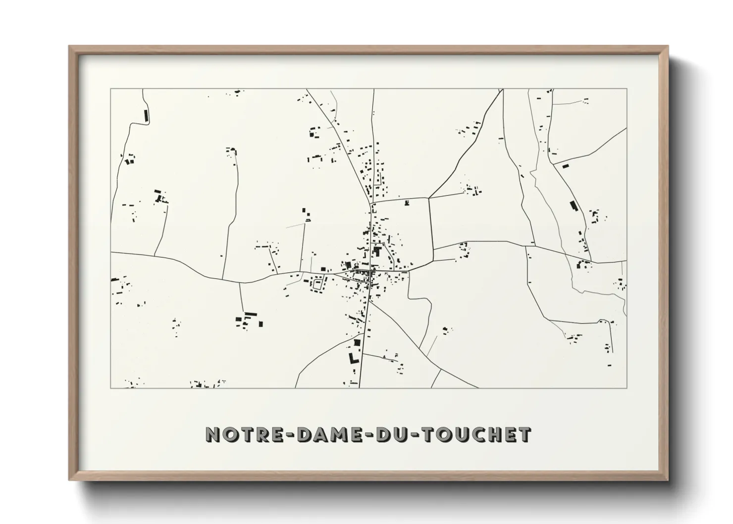 Une affiche de carte sur Notre-Dame-du-Touchet
