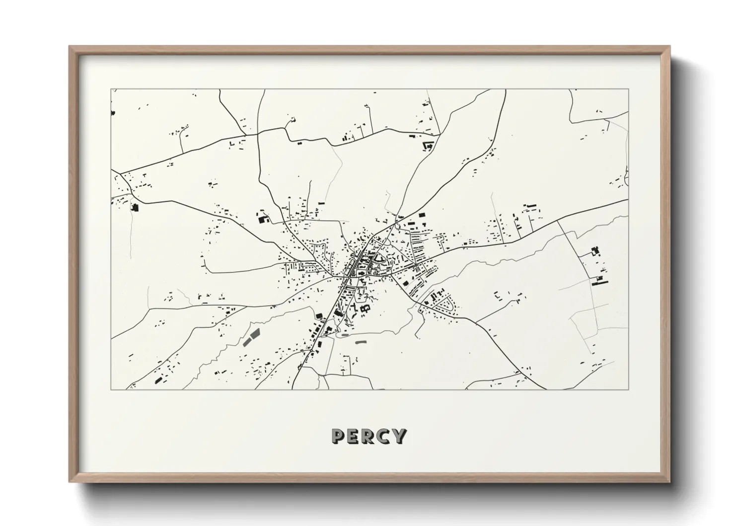 Une affiche de carte sur Percy