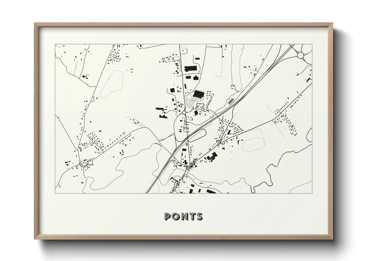 Une affiche de carte sur Ponts