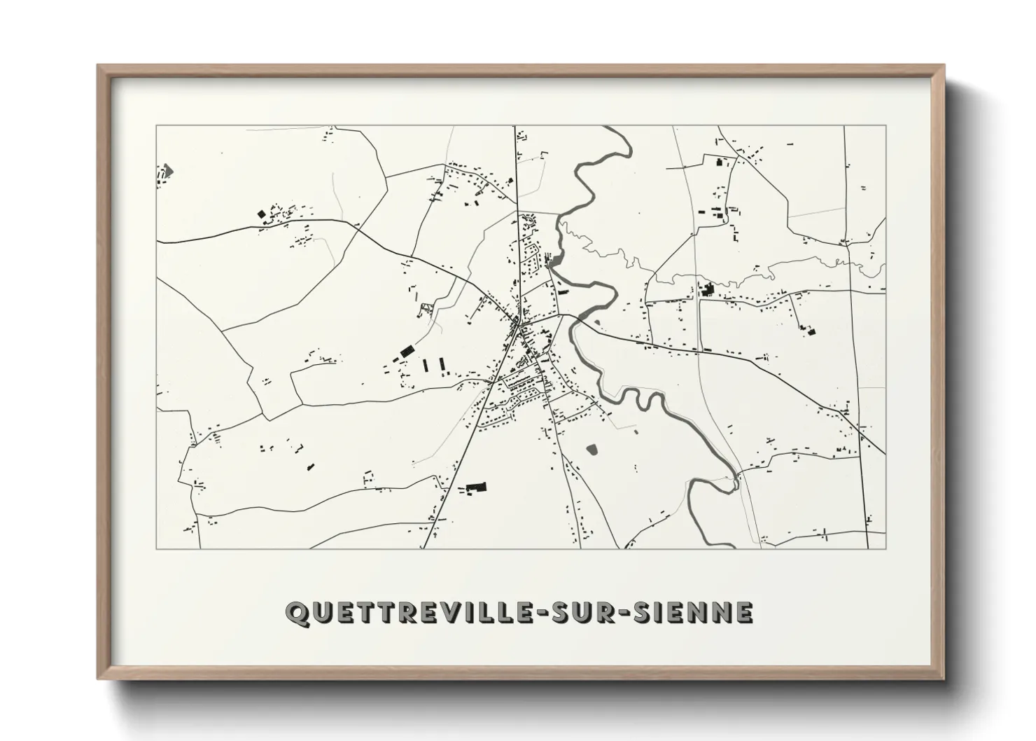 Une affiche de carte sur Quettreville-sur-Sienne