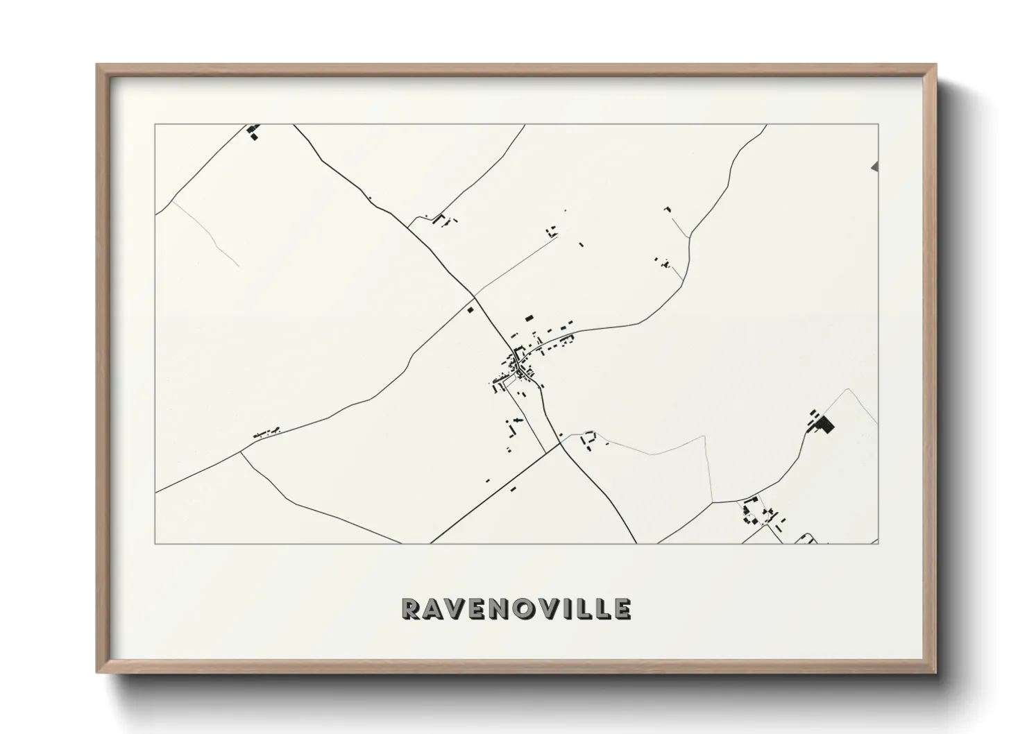 Une affiche de carte sur Ravenoville