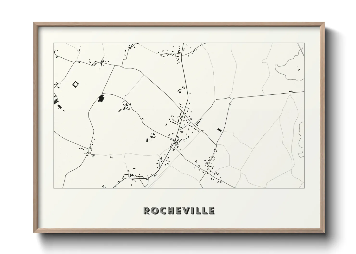 Une affiche de carte sur Rocheville