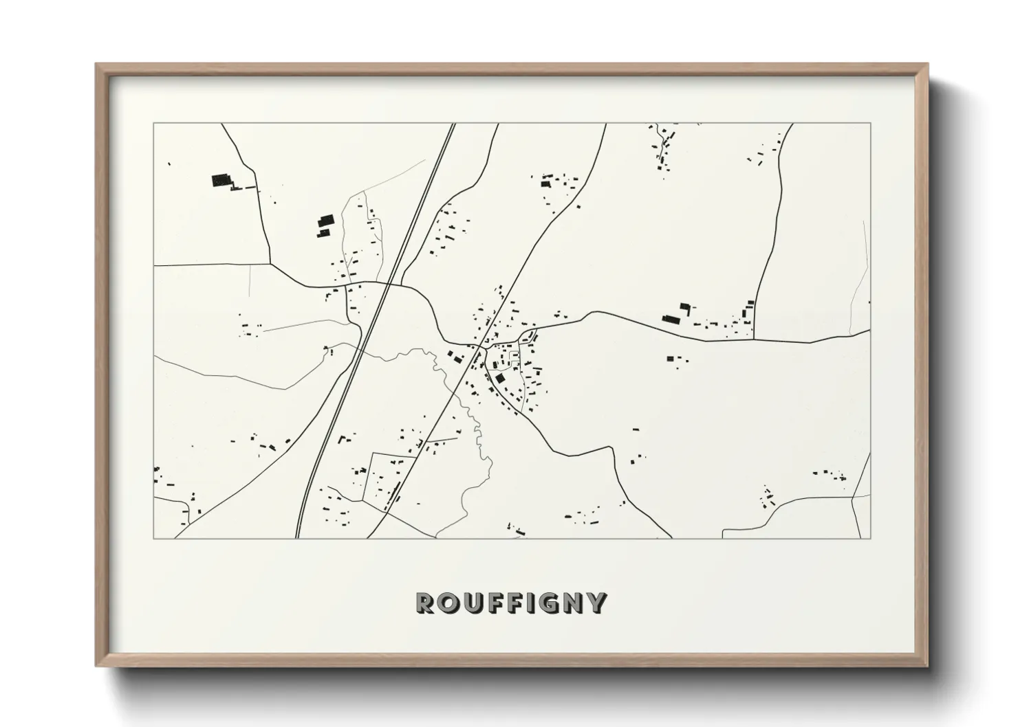 Une affiche de carte sur Rouffigny