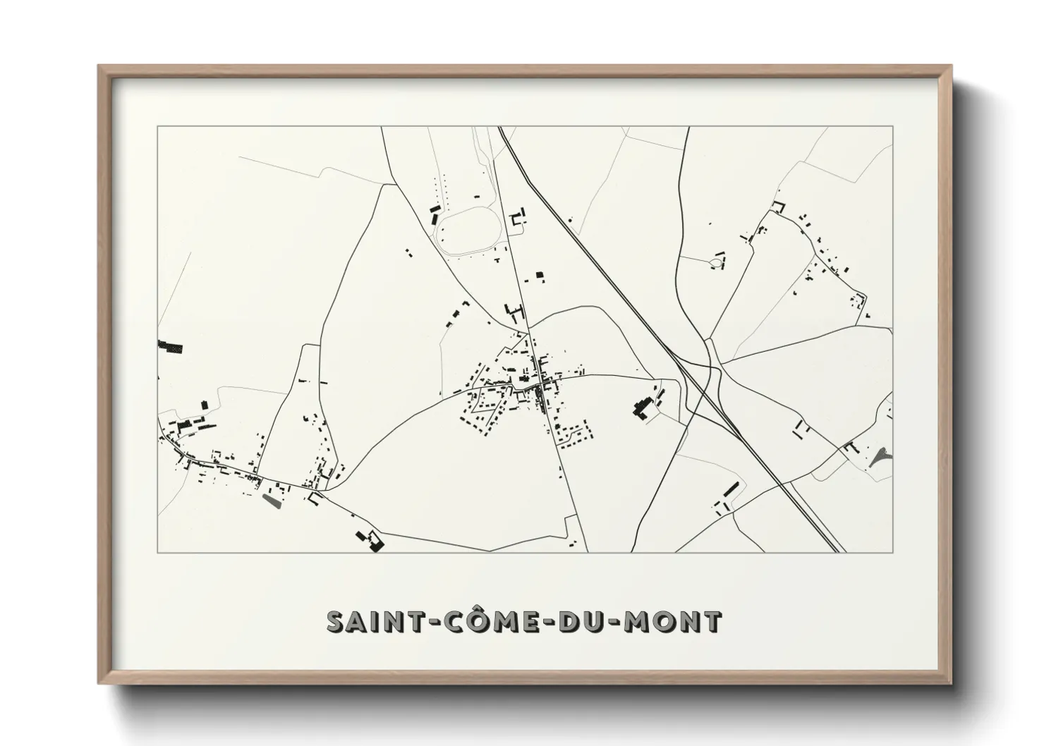 Une affiche de carte sur Saint-Côme-du-Mont