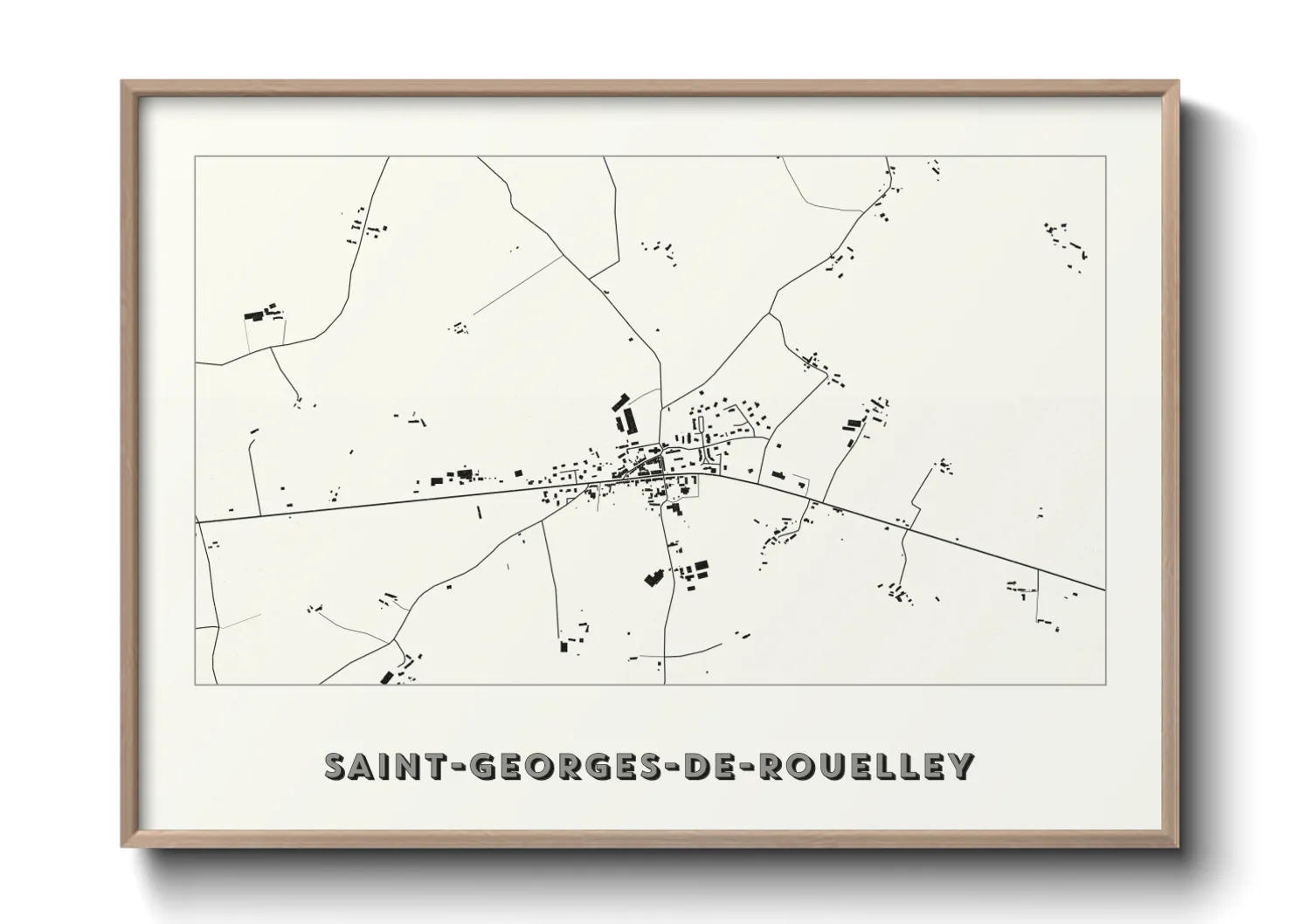 Une affiche de carte sur Saint-Georges-de-Rouelley