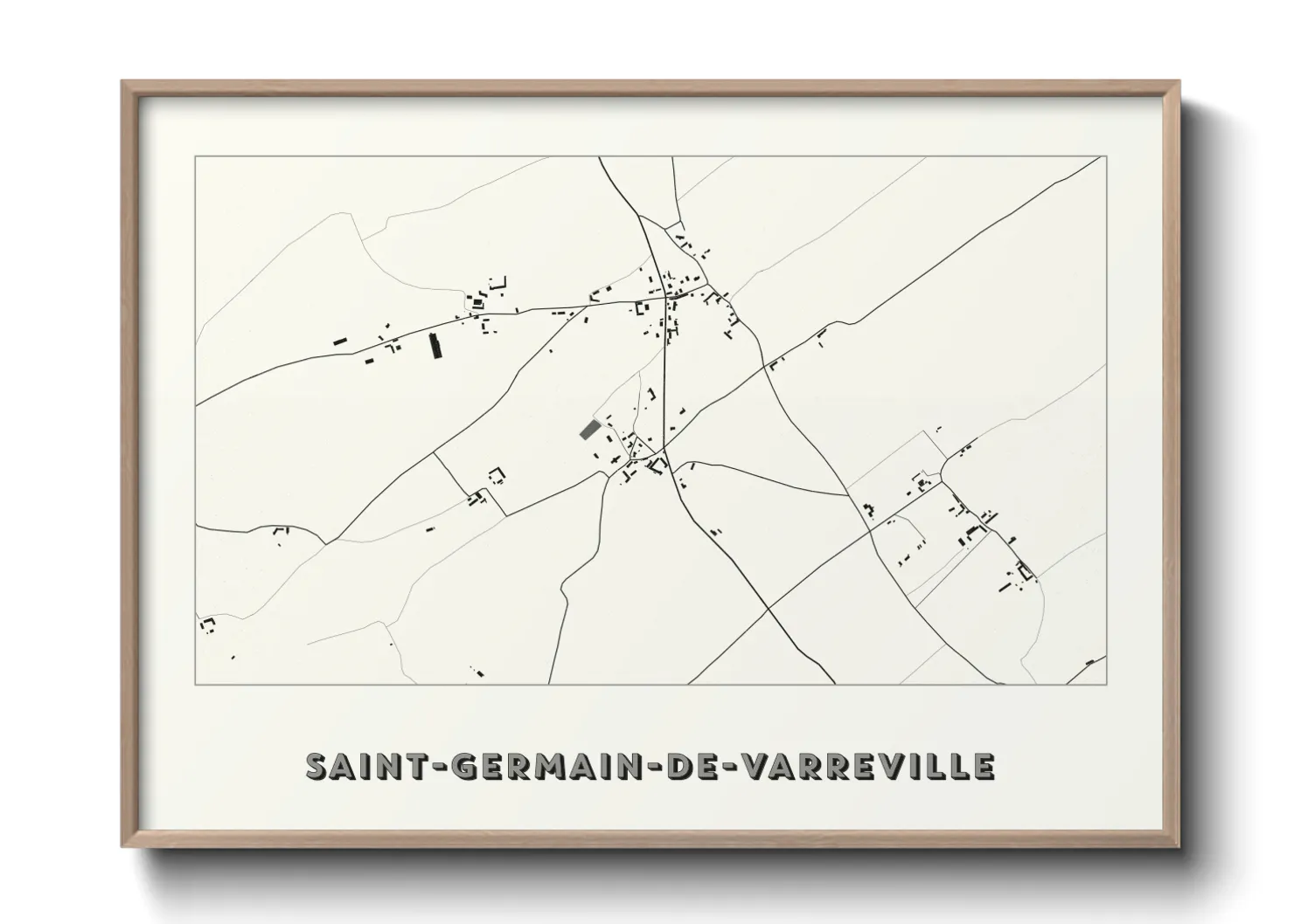 Une affiche de carte sur Saint-Germain-de-Varreville