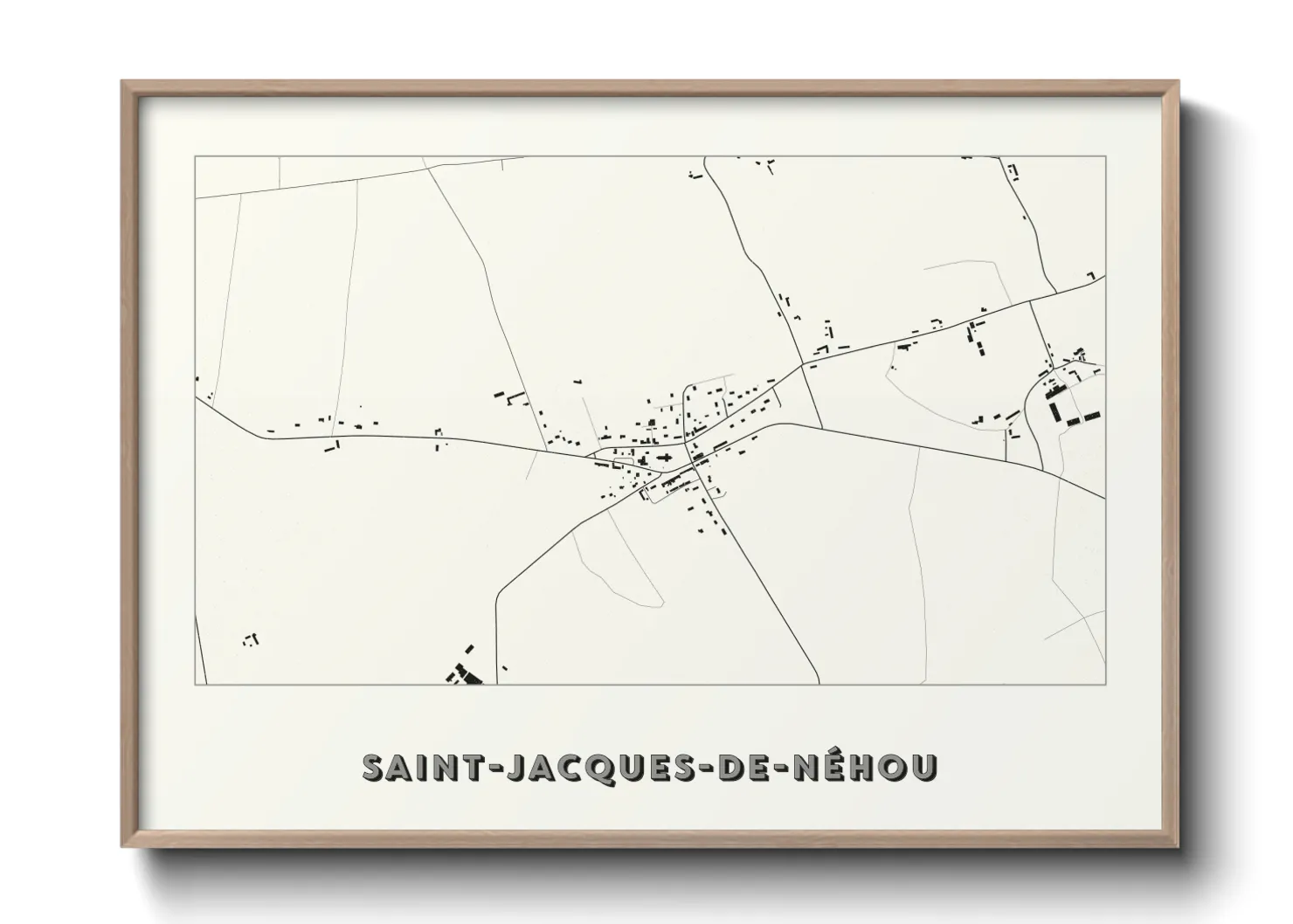 Une affiche de carte sur Saint-Jacques-de-Néhou