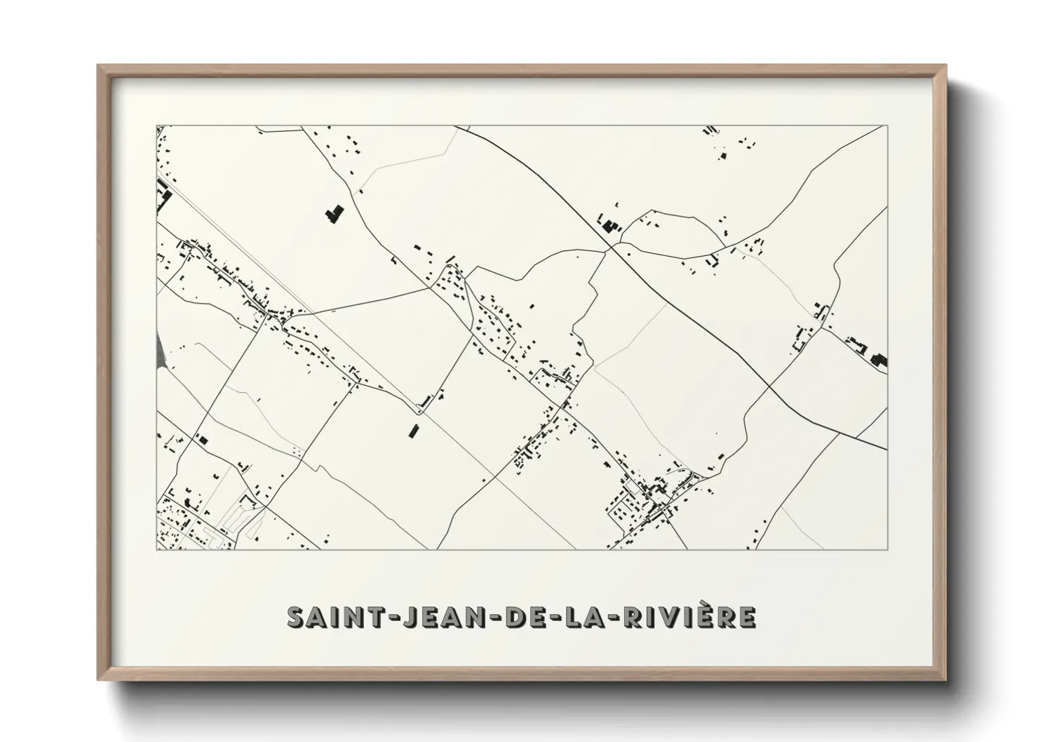 Une affiche de carte sur Saint-Jean-de-la-Rivière