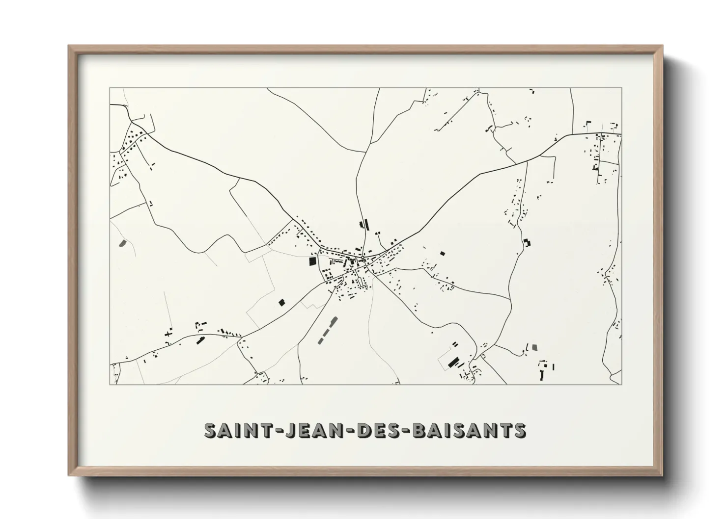 Une affiche de carte sur Saint-Jean-des-Baisants