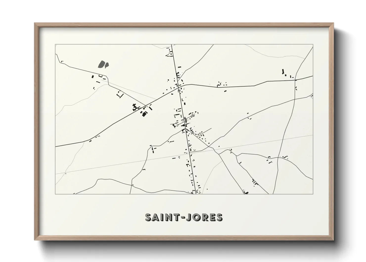Une affiche de carte sur Saint-Jores