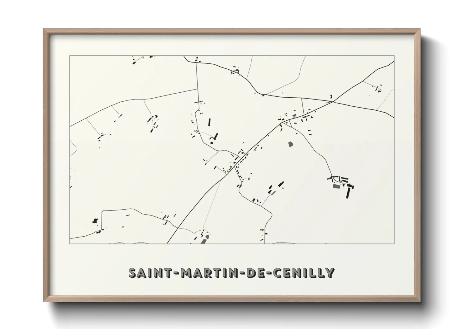 Une affiche de carte sur Saint-Martin-de-Cenilly