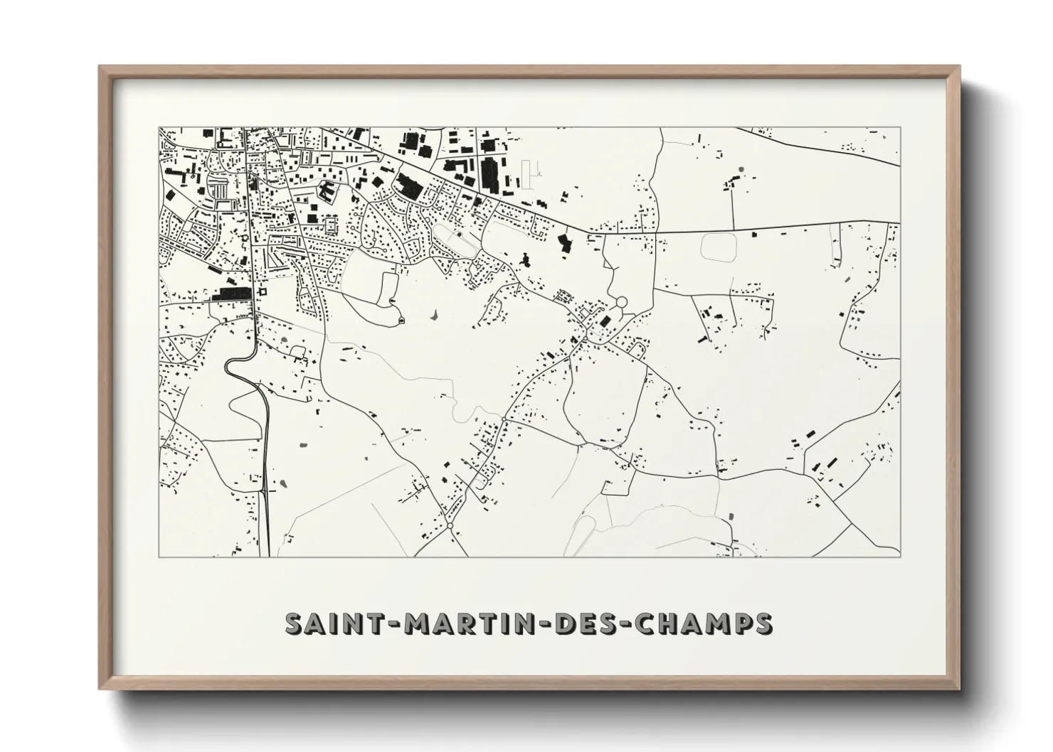 Une affiche de carte sur Saint-Martin-des-Champs