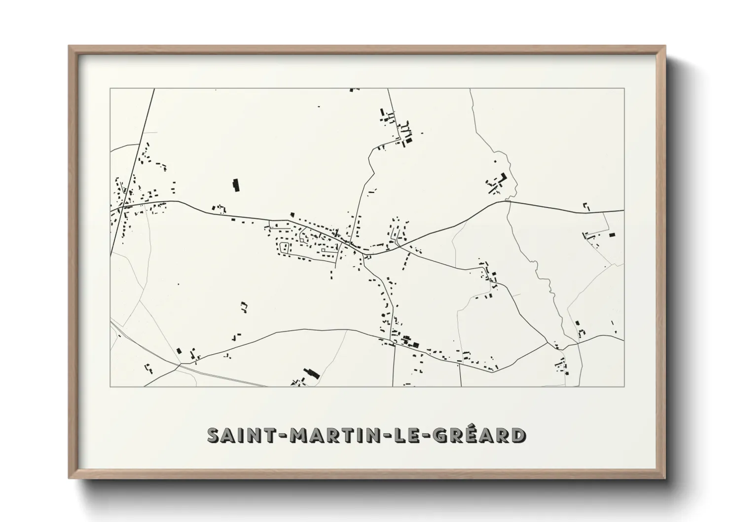 Une affiche de carte sur Saint-Martin-le-Gréard