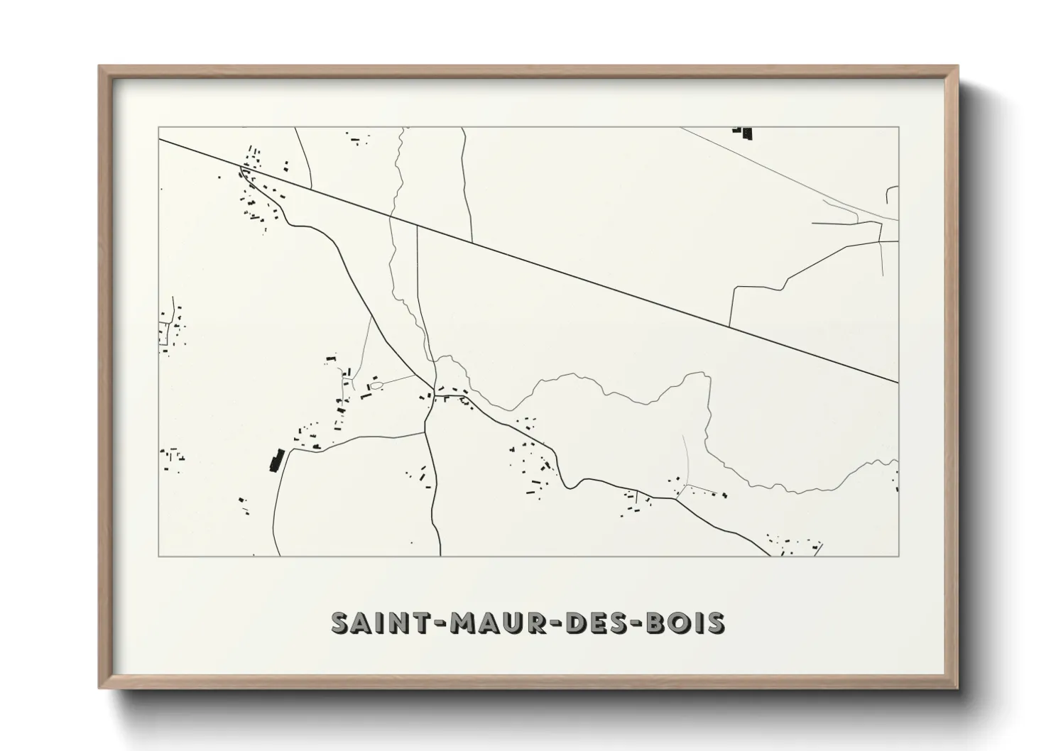 Une affiche de carte sur Saint-Maur-des-Bois