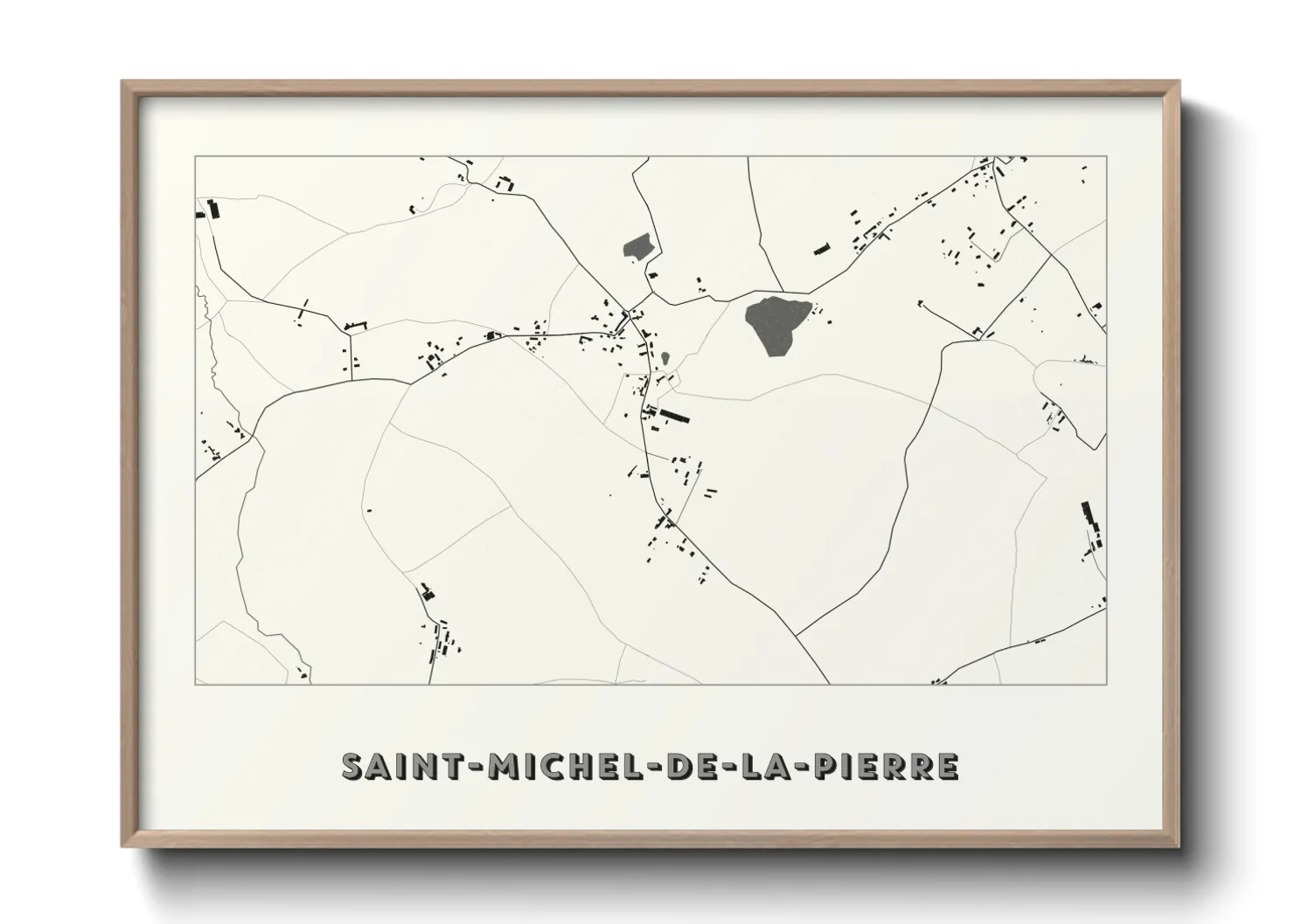 Une affiche de carte sur Saint-Michel-de-la-Pierre