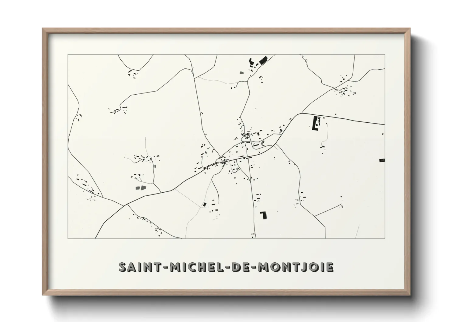 Une affiche de carte sur Saint-Michel-de-Montjoie