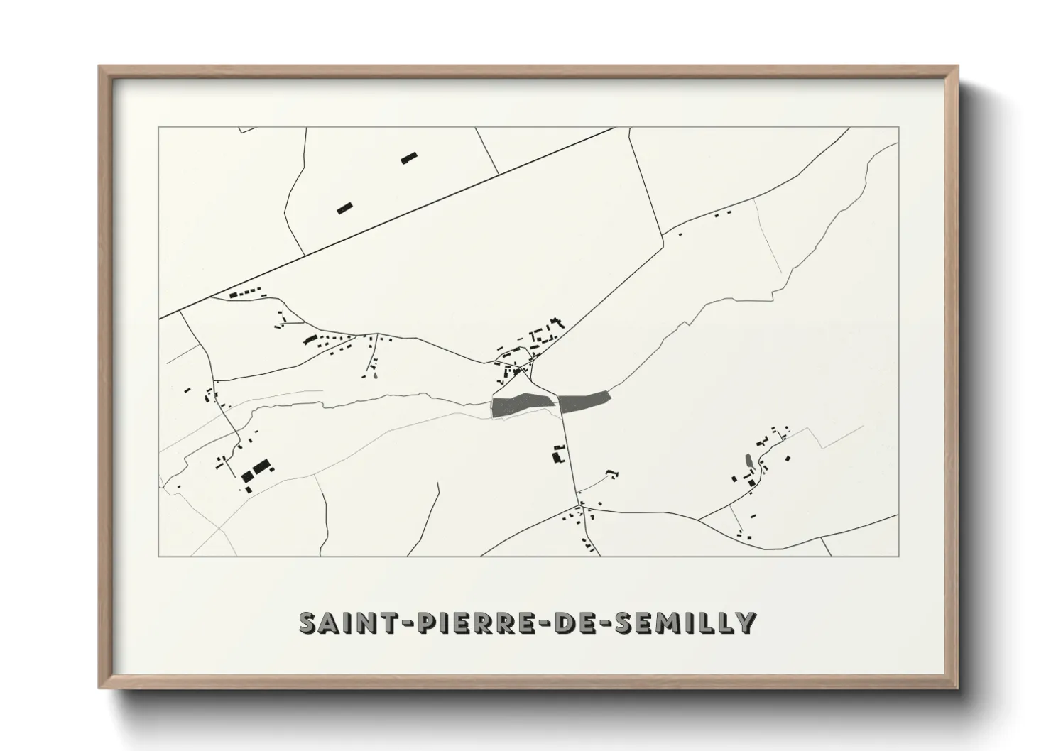 Une affiche de carte sur Saint-Pierre-de-Semilly