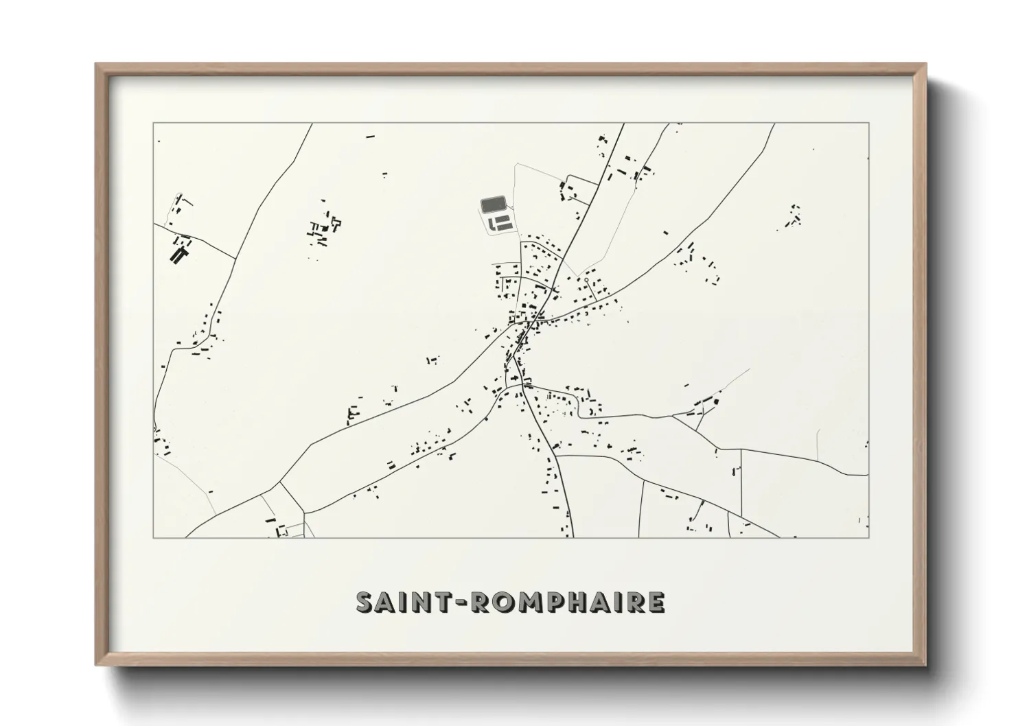 Une affiche de carte sur Saint-Romphaire