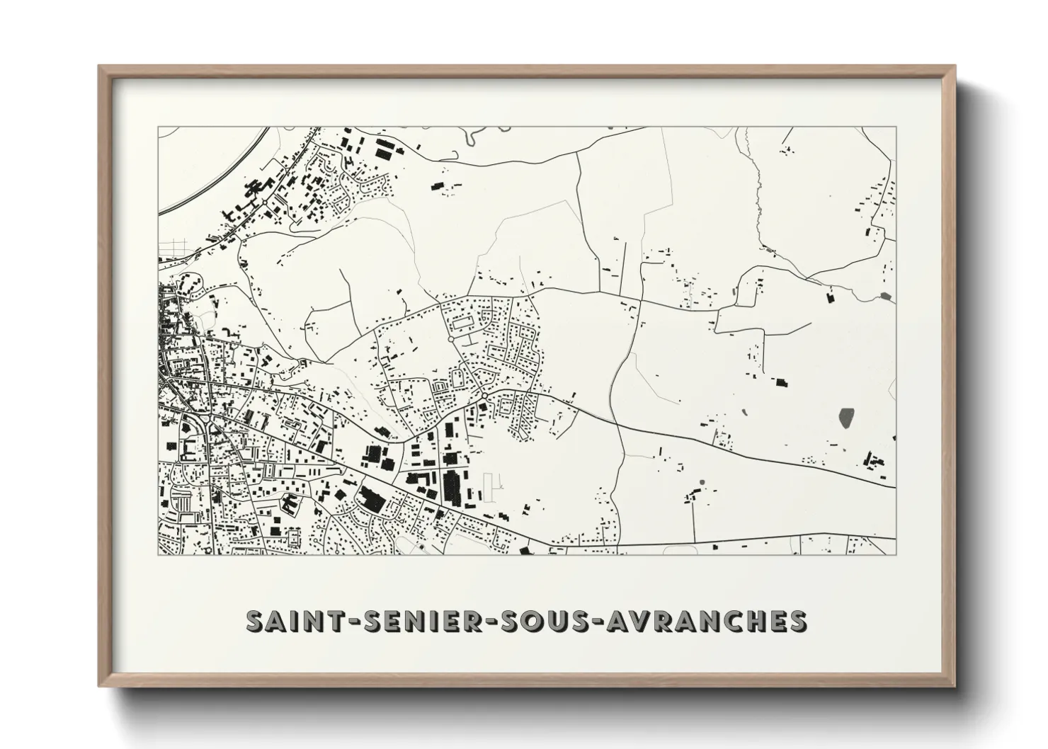 Une affiche de carte sur Saint-Senier-sous-Avranches